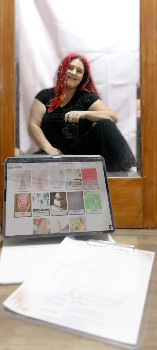 Kara, founder of Kapturing Love by K, holding a camera
